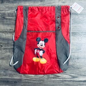 Disney Mickey Mouse Kids Red Drawstring Backpack